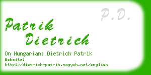 patrik dietrich business card